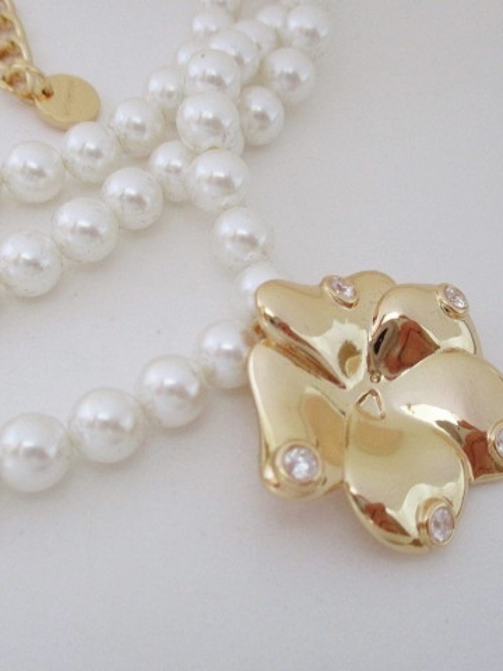 SELF-PORTRAIT Gold Flower Pearl Chocker - Picture 2 of 6